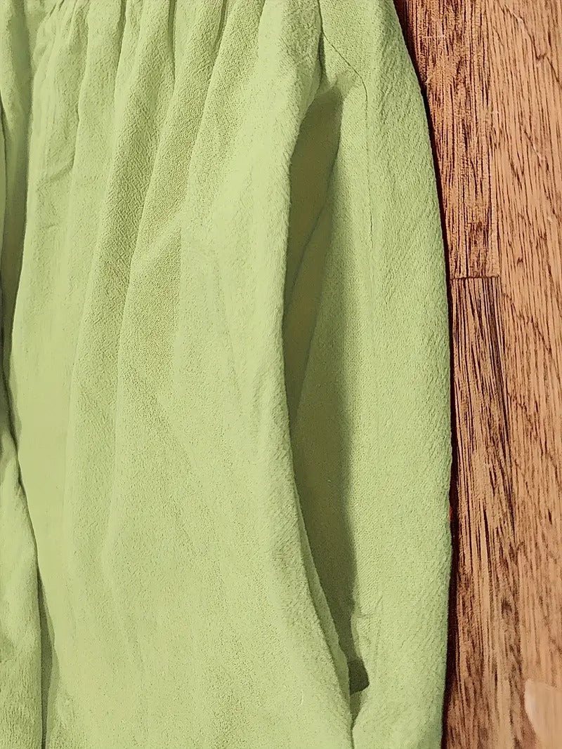 Kurzärmliges Midikleid Mit Taschen