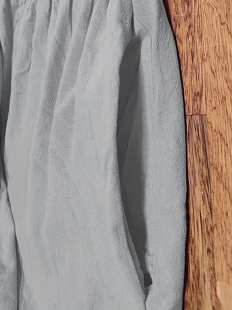 Kurzärmliges Midikleid Mit Taschen