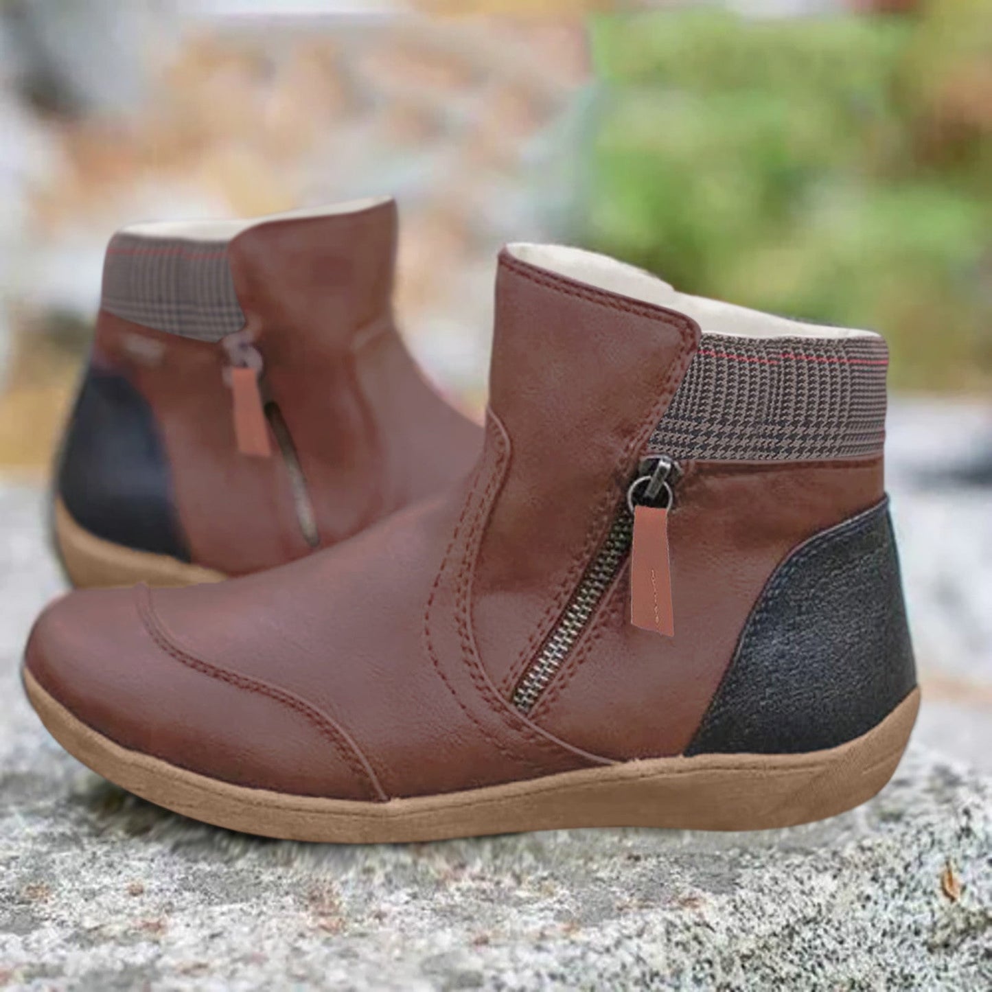 Orthopädische Lederstiefel Mit Reißverschluss