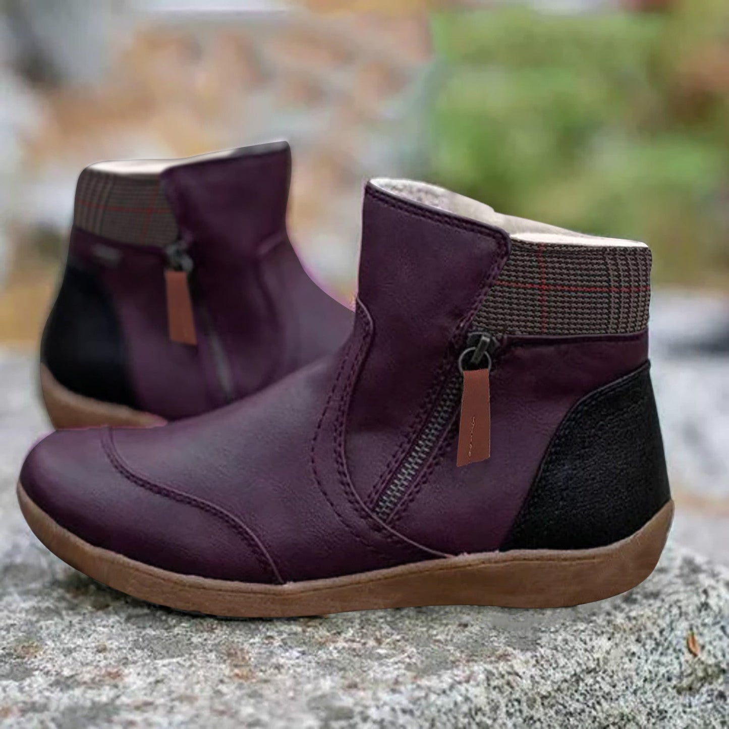 Orthopädische Lederstiefel Mit Reißverschluss