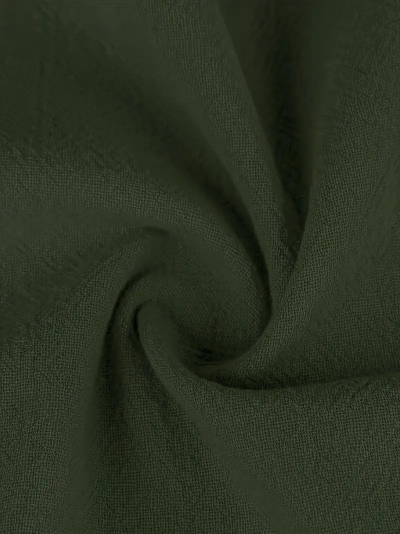 Kurzärmliges Midikleid Mit Taschen