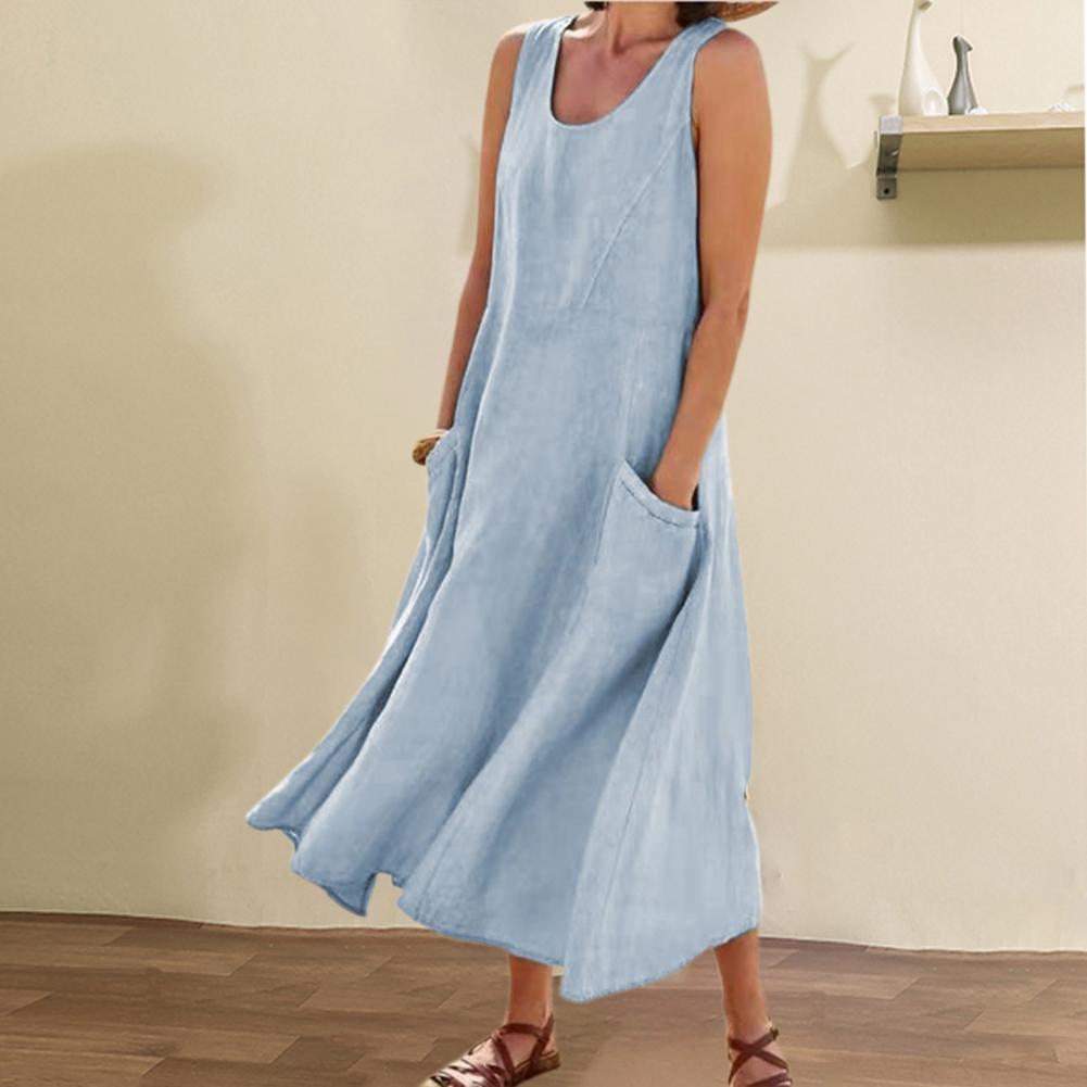 Maxi-Sommerkleid Mit Taschen