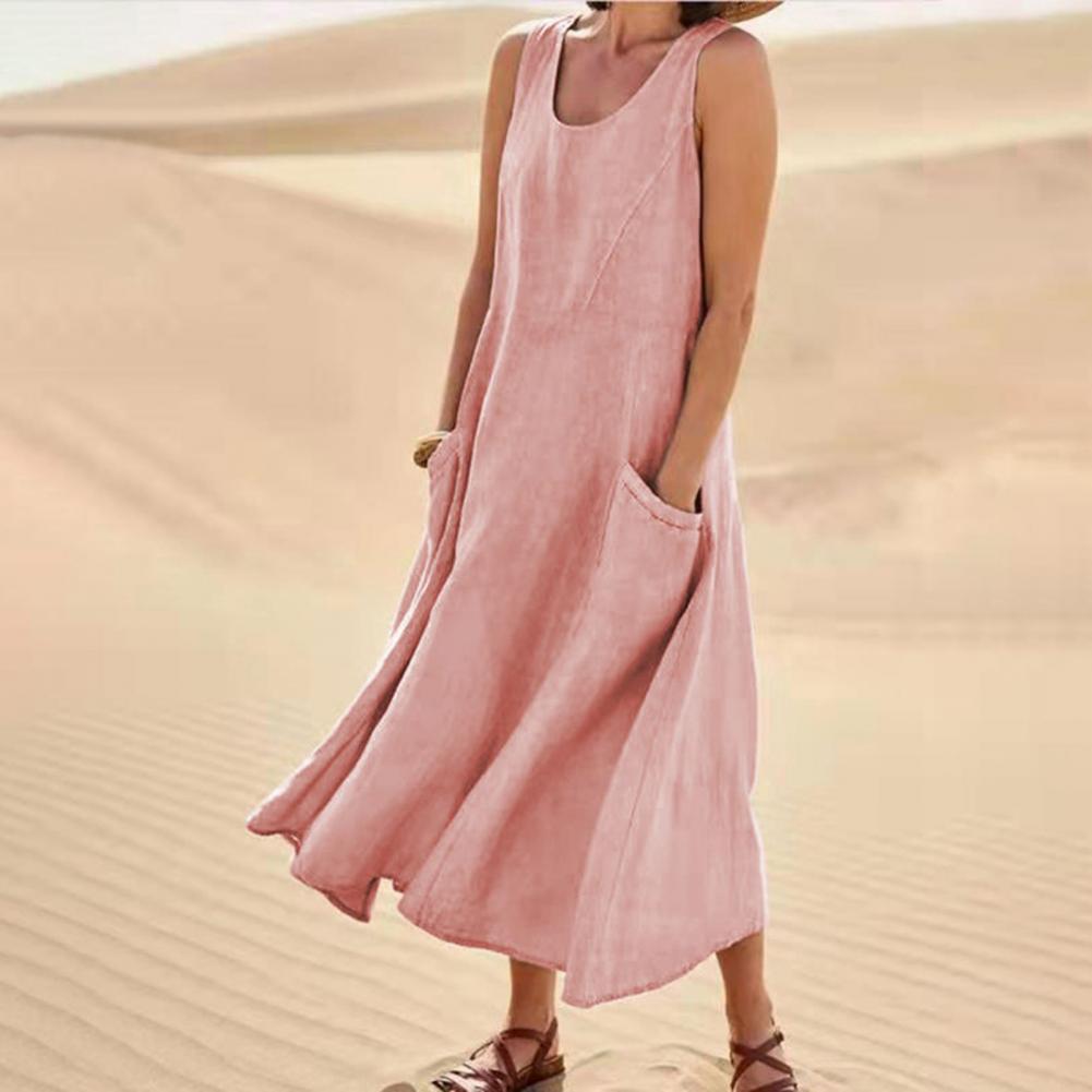 Maxi-Sommerkleid Mit Taschen