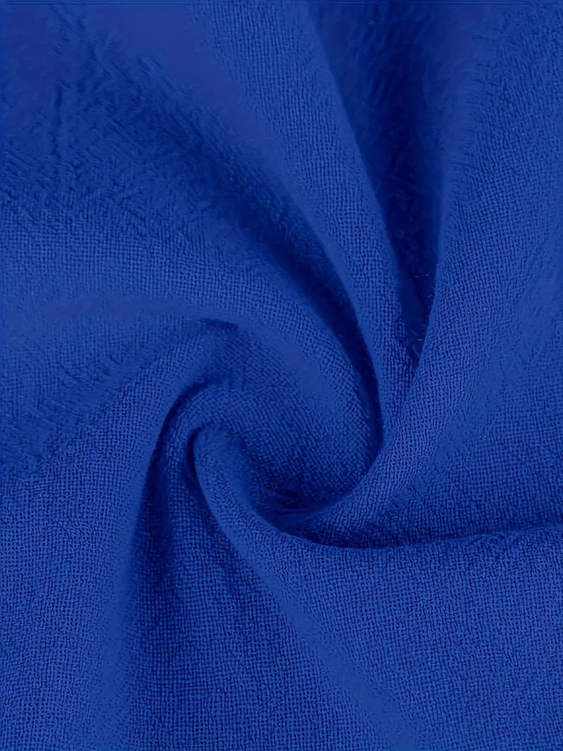 Kurzärmliges Midikleid Mit Taschen