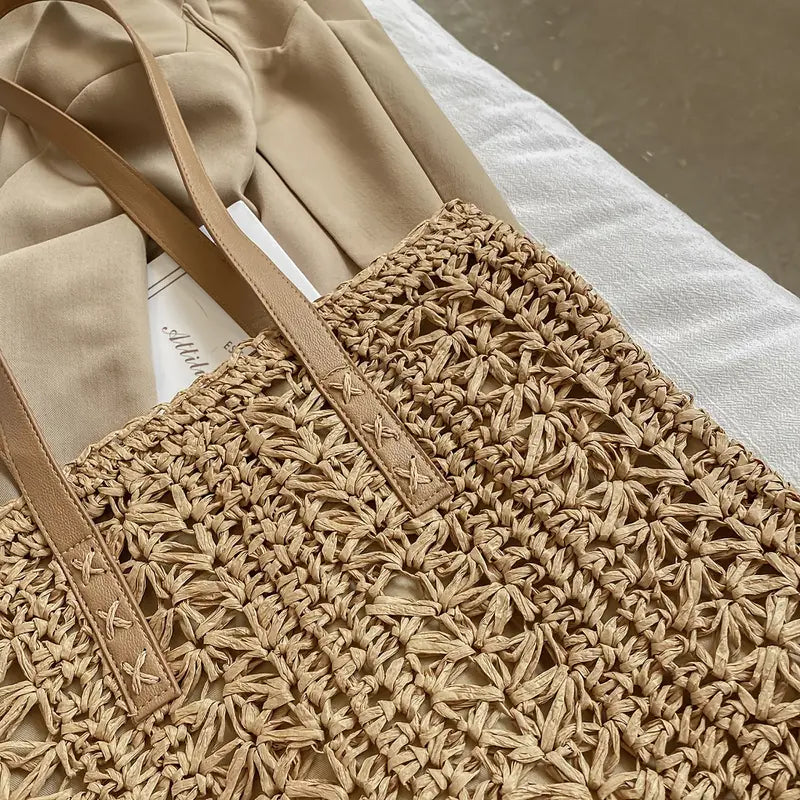 Geflochtene Sommer-Strandtasche