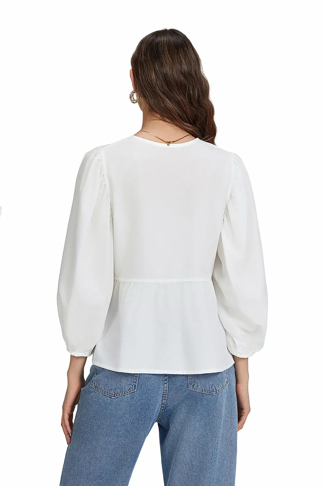 Kurze Bluse Mit Schleifendetail Und Rüschen