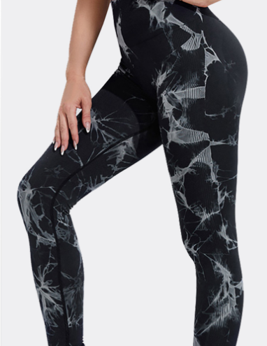 Strapazierfähige, Nahtlos Gemusterte Yoga-Leggings Für Damen