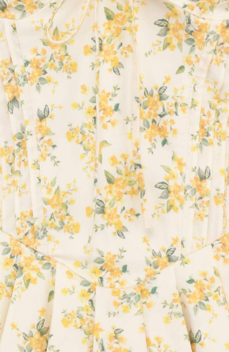 Minikleid Mit Blumenmuster Und Puffärmeln