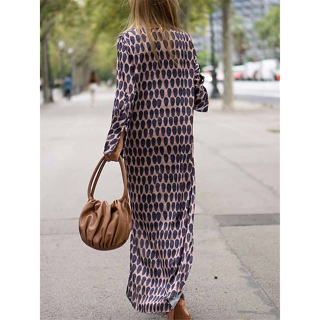 Elegantes Maxikleid Mit V-Ausschnitt
