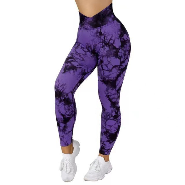 Strapazierfähige, Nahtlos Gemusterte Yoga-Leggings Für Damen