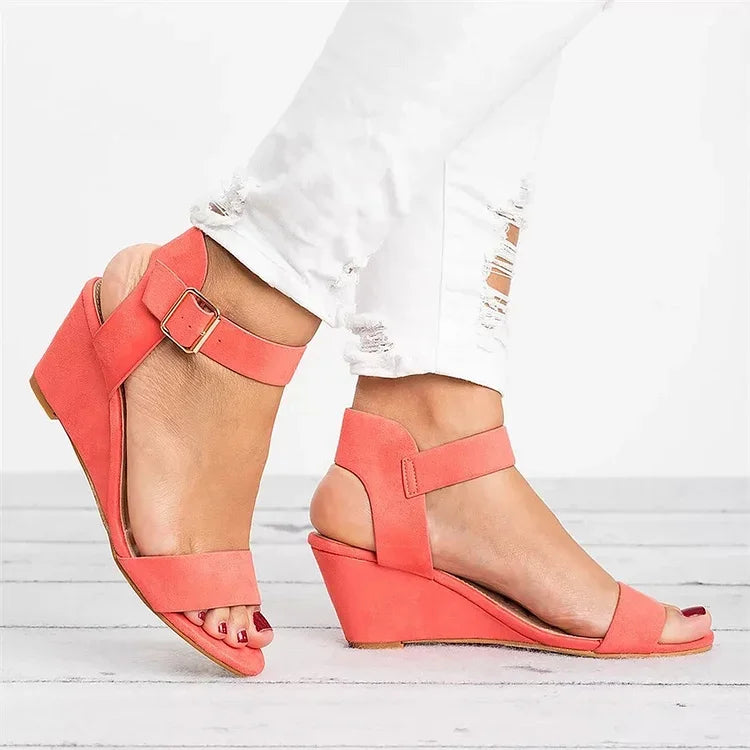 Orthopädische Plateausandalen Mit Schnalle