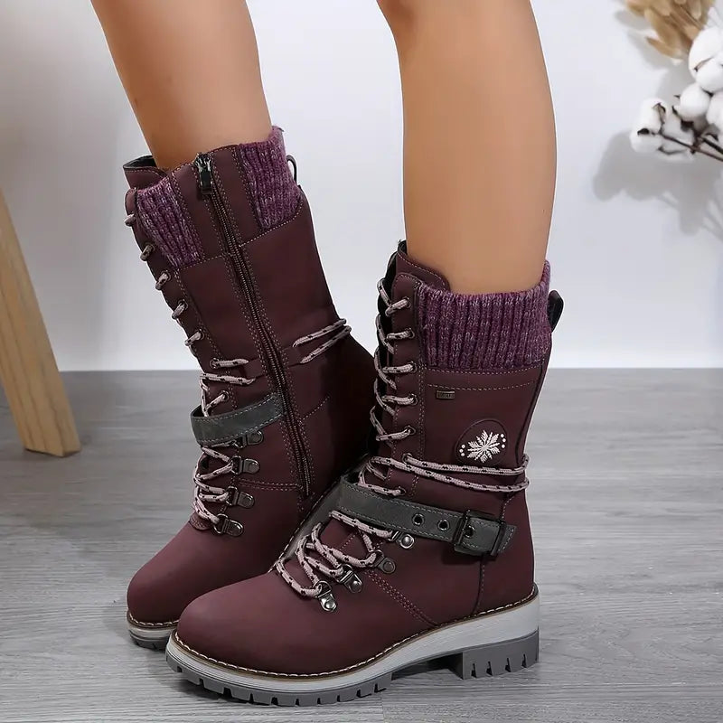 Halblange Winterstiefel İm Schnallendesign
