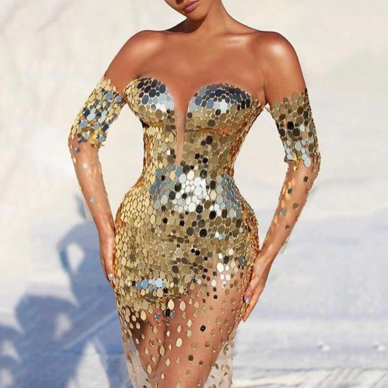 Glänzendes, Schickes Feen-Bankettkleid