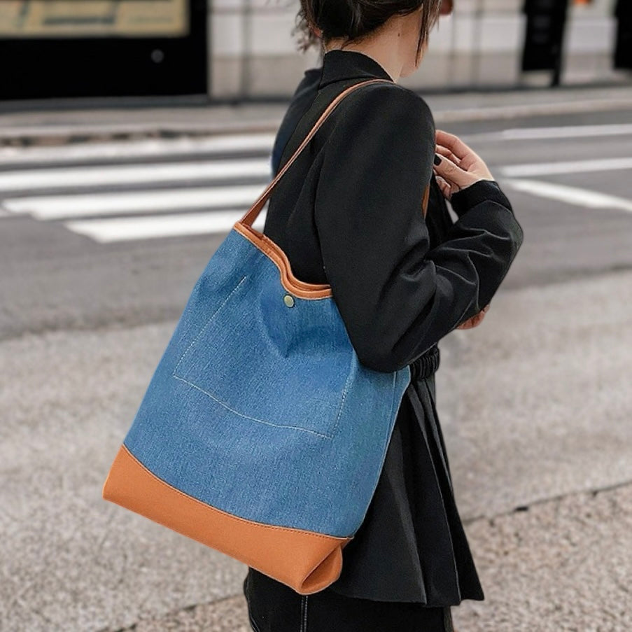 Jeanstasche İm Patchwork-Look