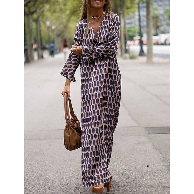 Elegantes Maxikleid Mit V-Ausschnitt