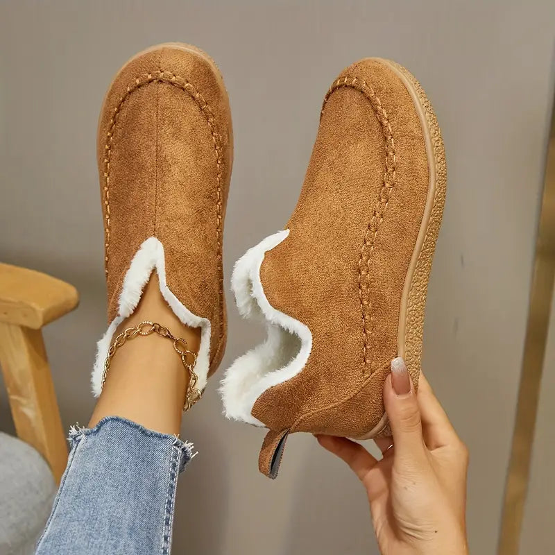 Stiefeletten Mit Runder Zehenpartie Und Fleecefutter