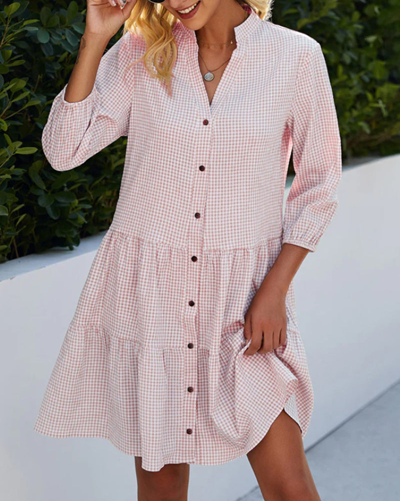 Sommerkleid İn A-Linie Mit V-Ausschnitt