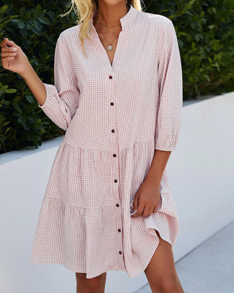 Sommerkleid İn A-Linie Mit V-Ausschnitt