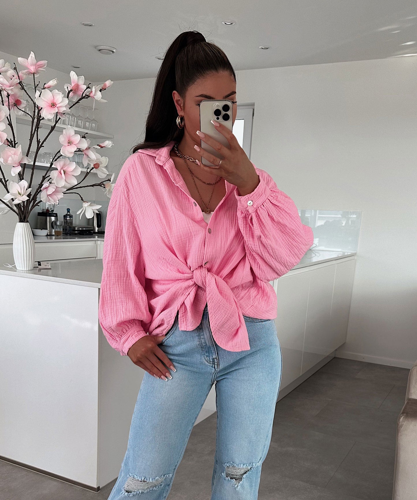 Stilvolles Rosa Hemd