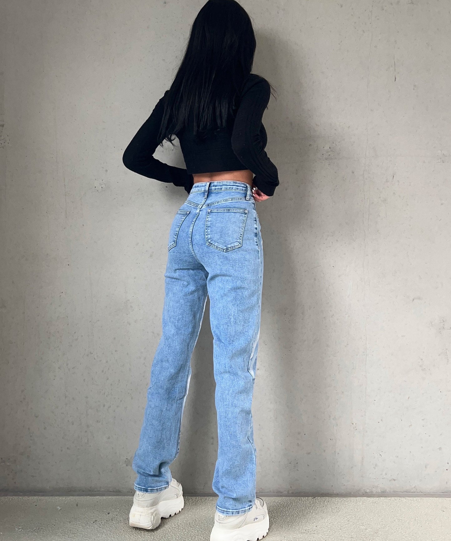 Stylische Jeans Mit Herzmuster