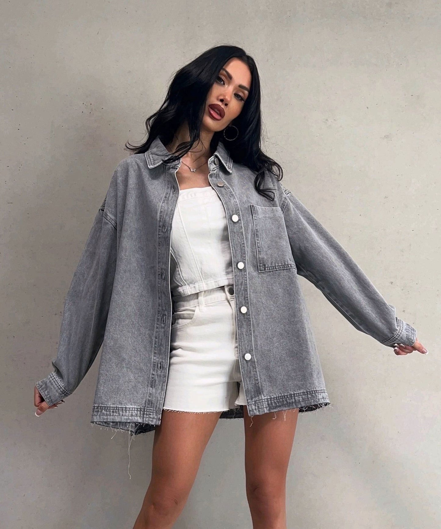 Jeanshemd Mit Stylischem Design