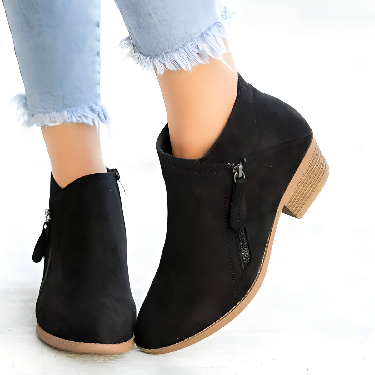 Stilvolle Stiefel Mit Reißverschluss
