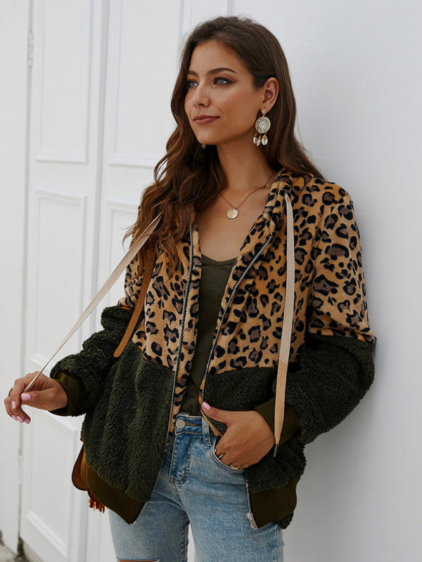 Plüschjacke Mit Leopardenmuster