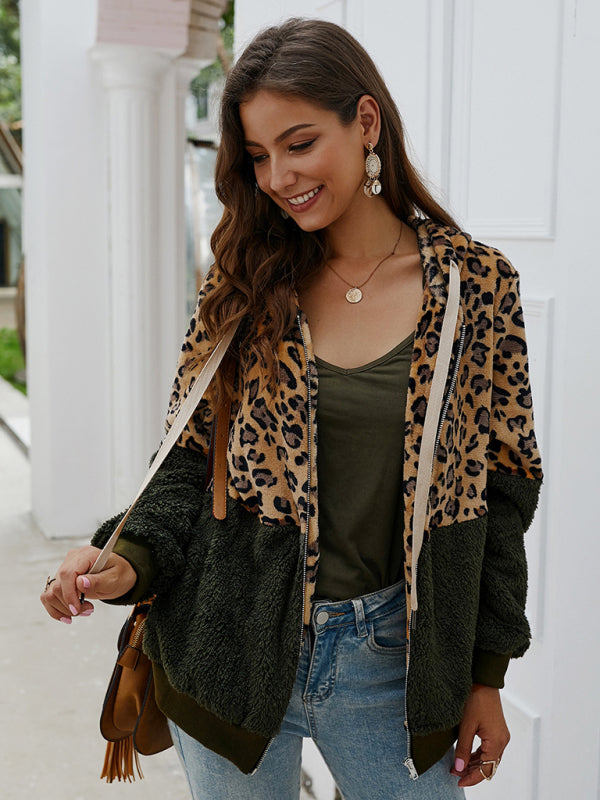 Plüschjacke Mit Leopardenmuster
