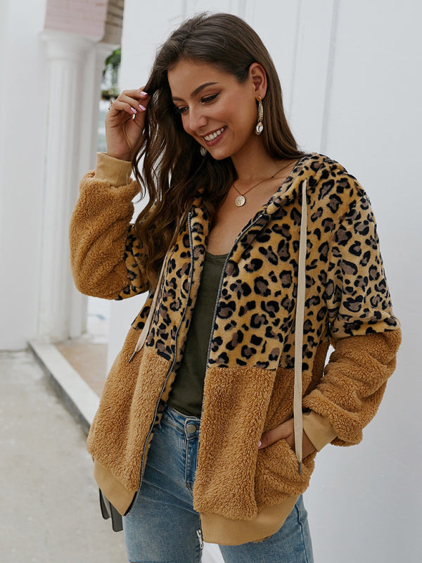 Plüschjacke Mit Leopardenmuster