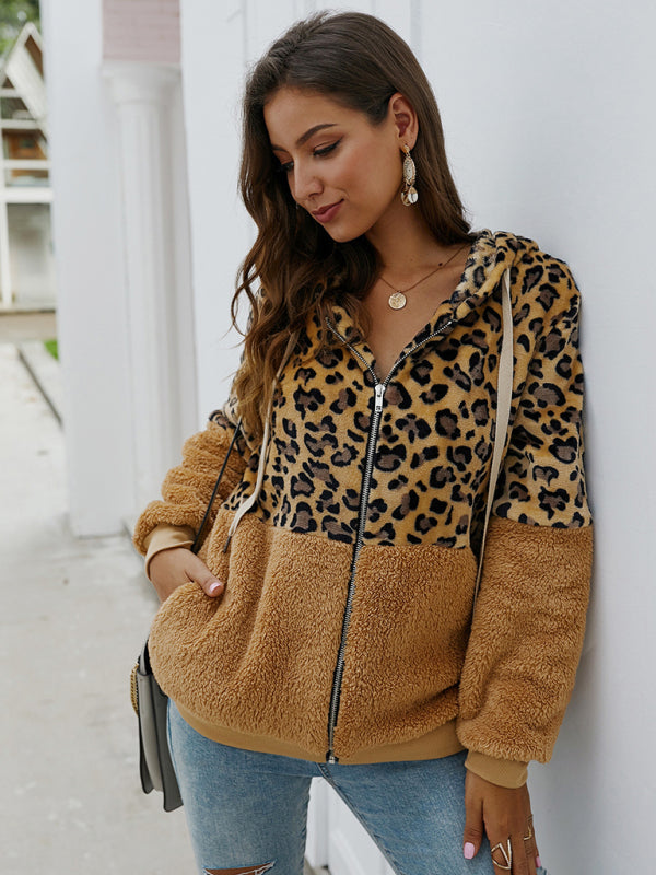 Plüschjacke Mit Leopardenmuster