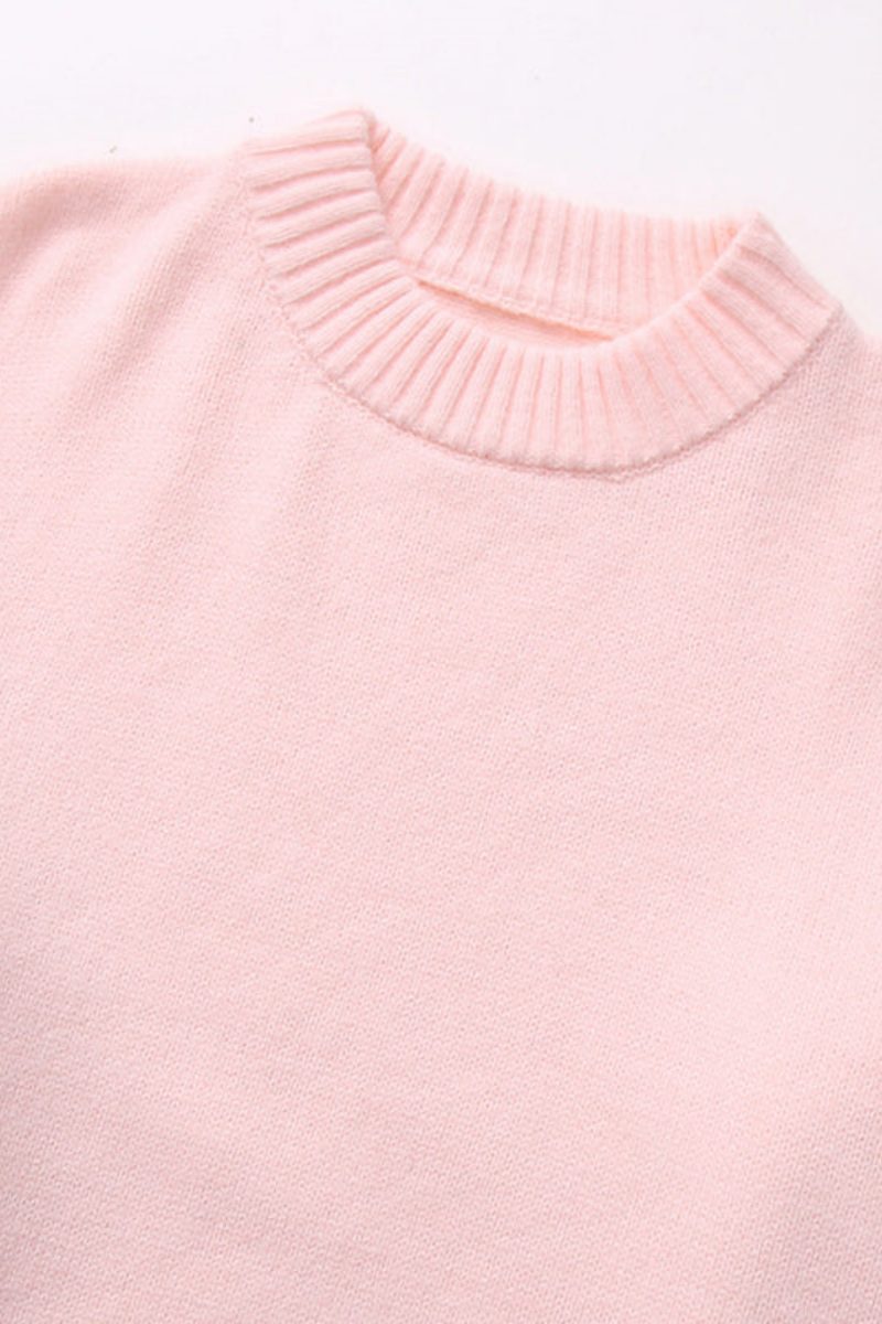 Lässiger, Eleganter Rosa Pullover