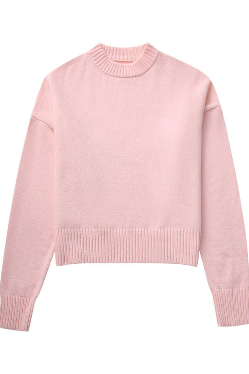 Lässiger, Eleganter Rosa Pullover