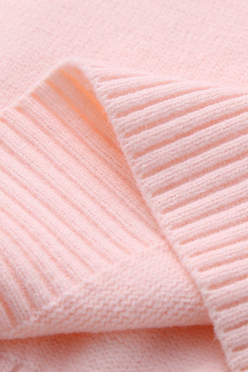 Lässiger, Eleganter Rosa Pullover