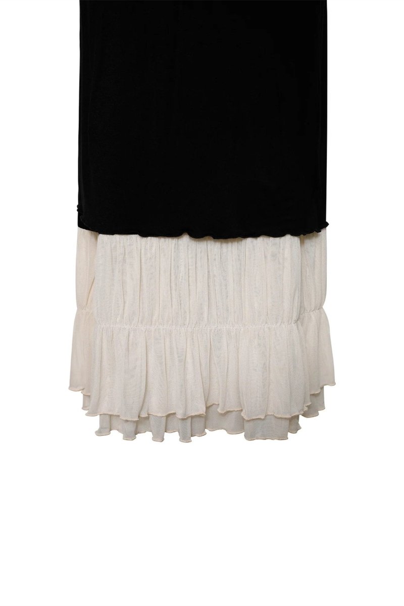 Maxikleid Mit V-Ausschnitt Und Spitzendetail