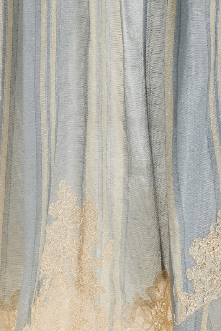 Minikleid Mit Laternenärmeln Und Spitzenbesatz