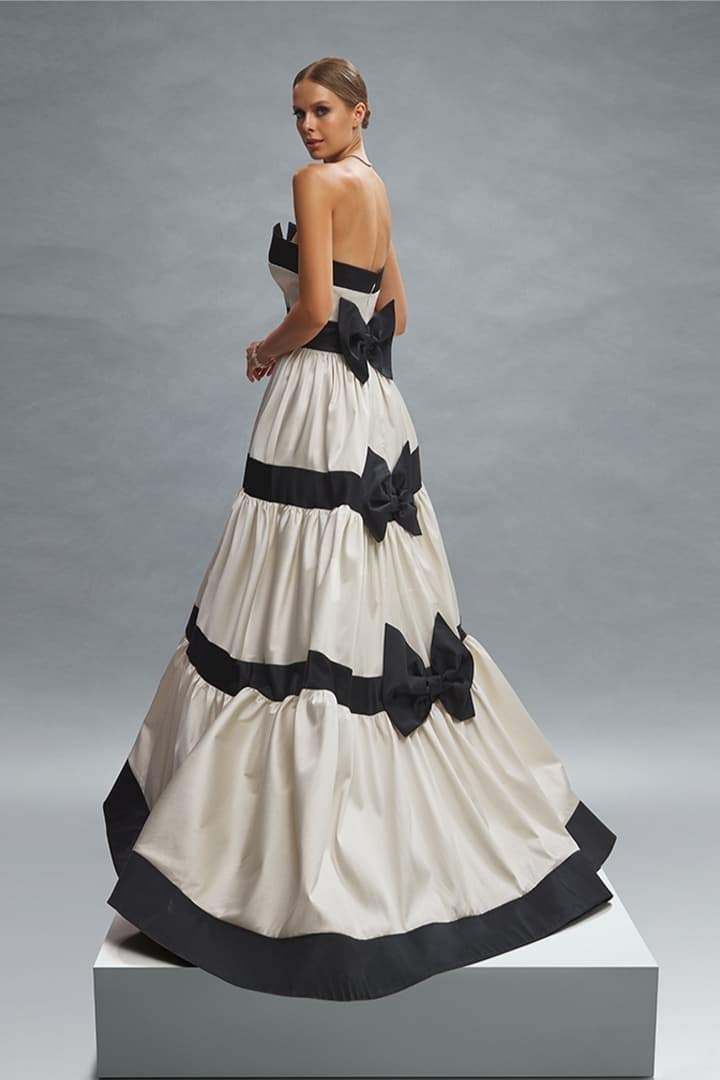 Karen Maxikleid Mit Farbblockdesign Und Schleifendetail