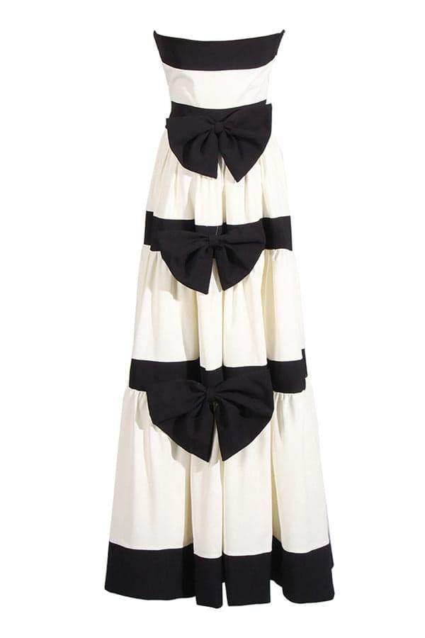 Karen Maxikleid Mit Farbblockdesign Und Schleifendetail