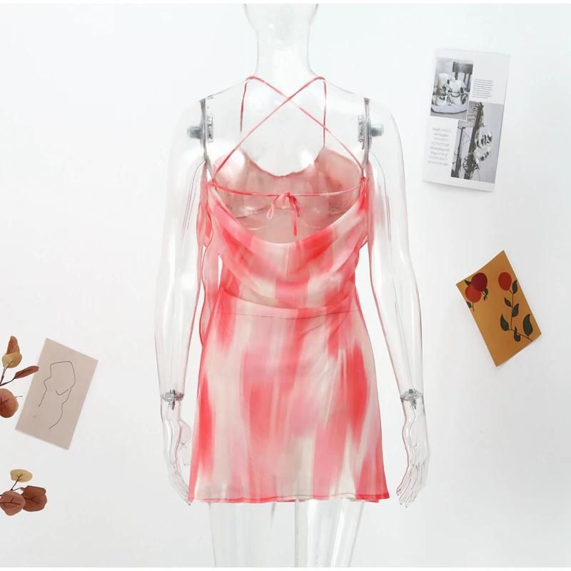 Minikleid Mit Rosenmuster Und Trägern