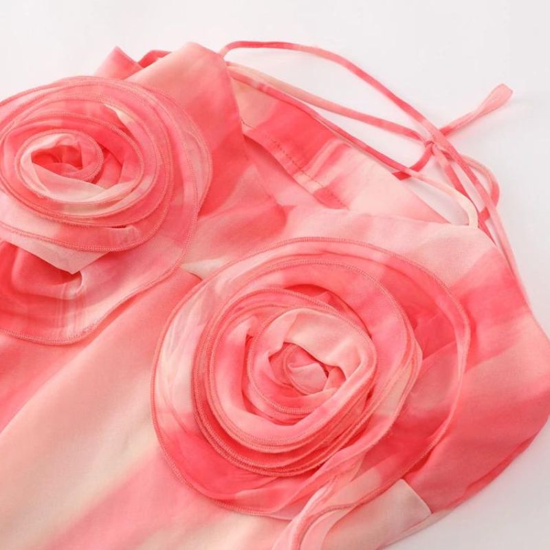 Minikleid Mit Rosenmuster Und Trägern