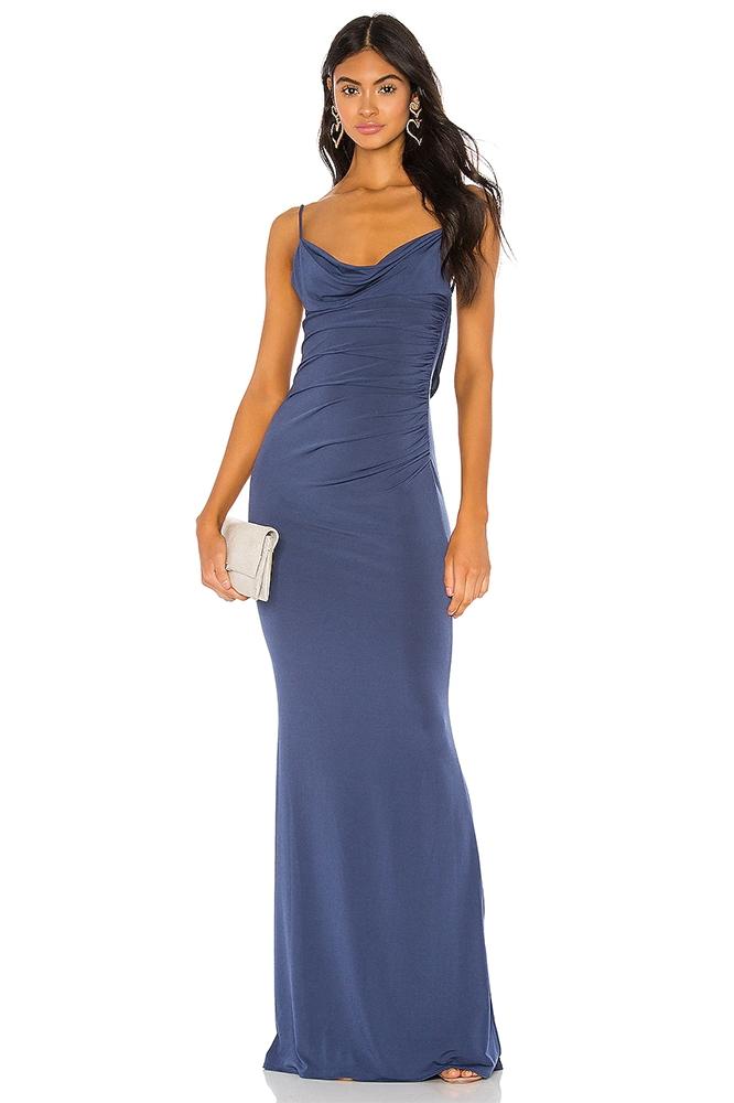 Rückenfreies Maxikleid Mit Spitzendetail Und Jackenkragen