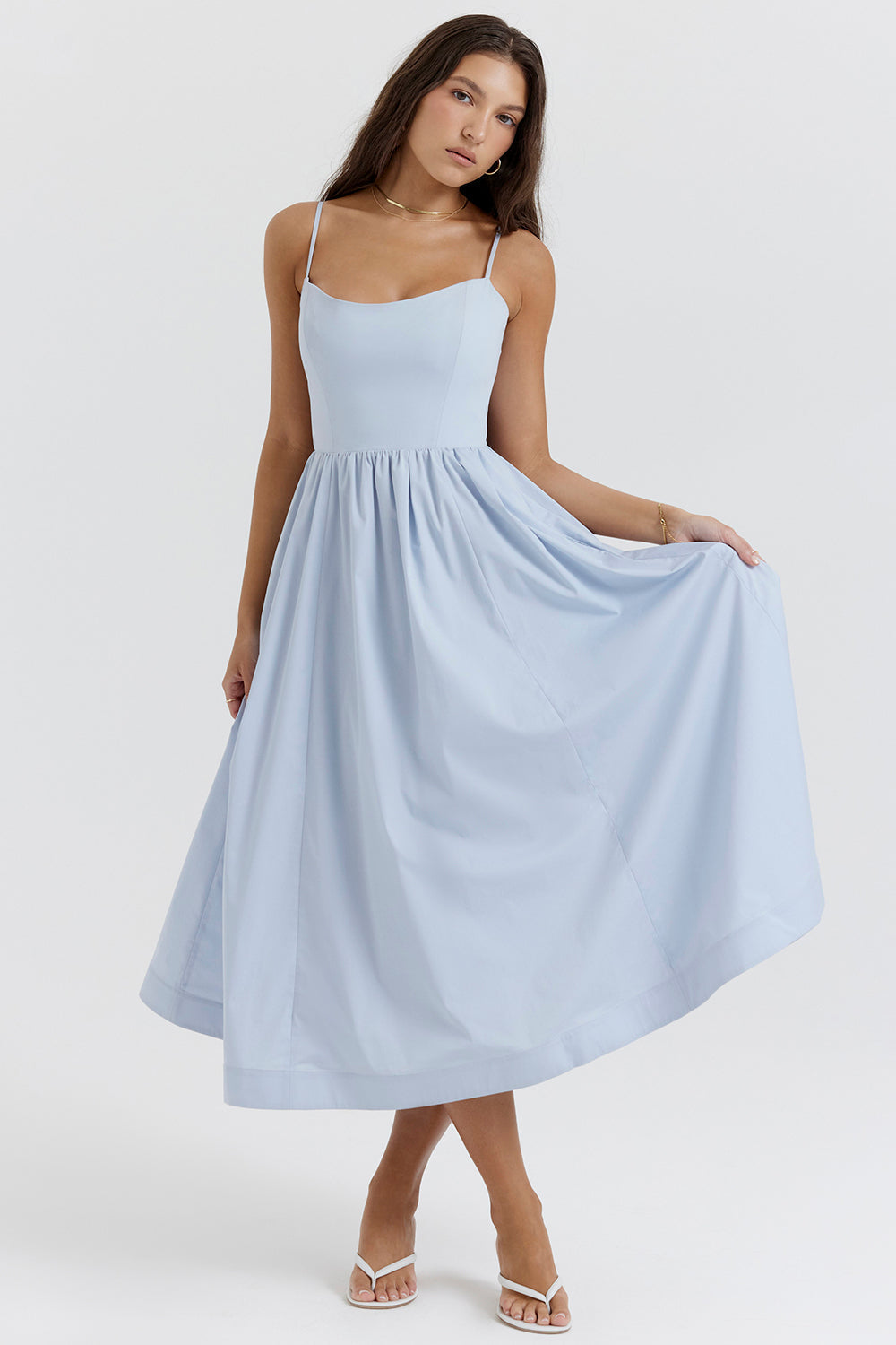 Bequemes, Fließendes Midikleid