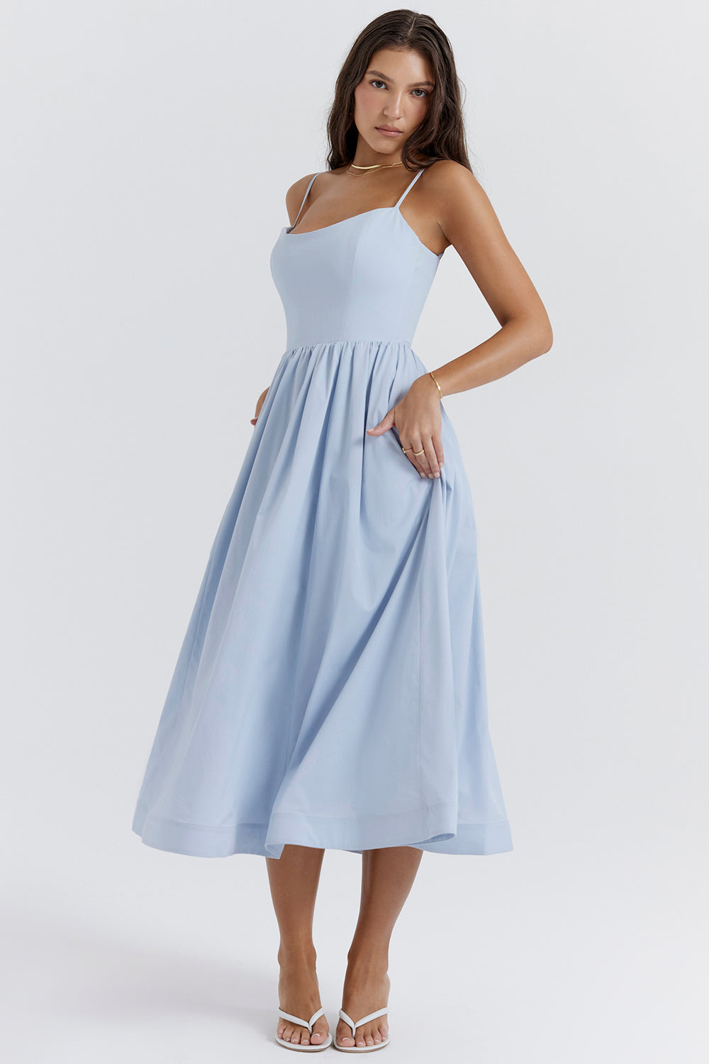 Bequemes, Fließendes Midikleid