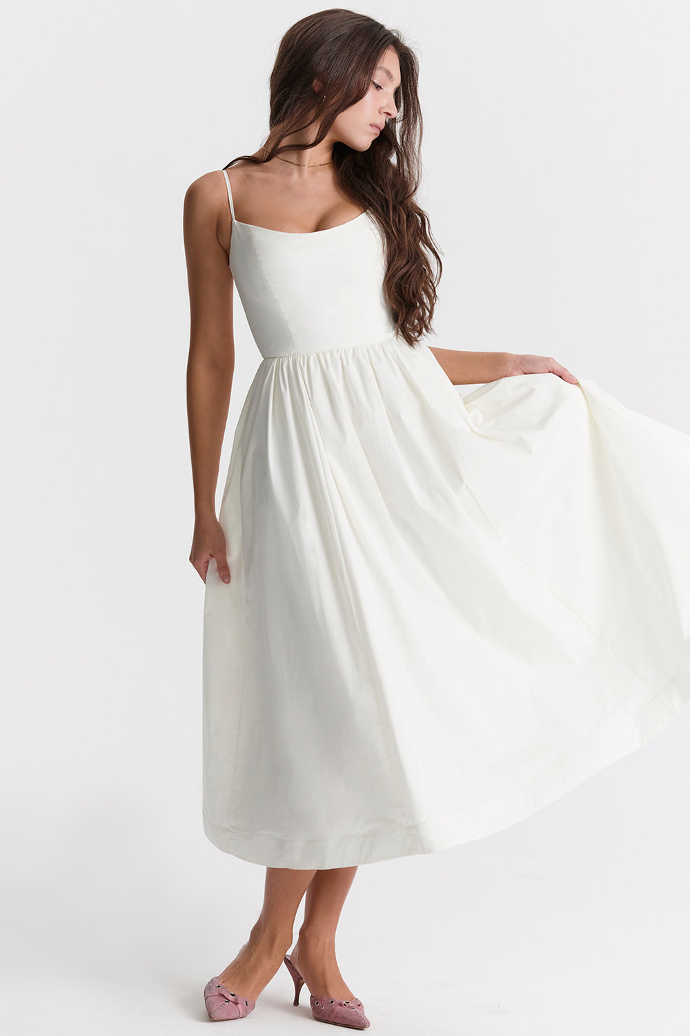 Bequemes, Fließendes Midikleid