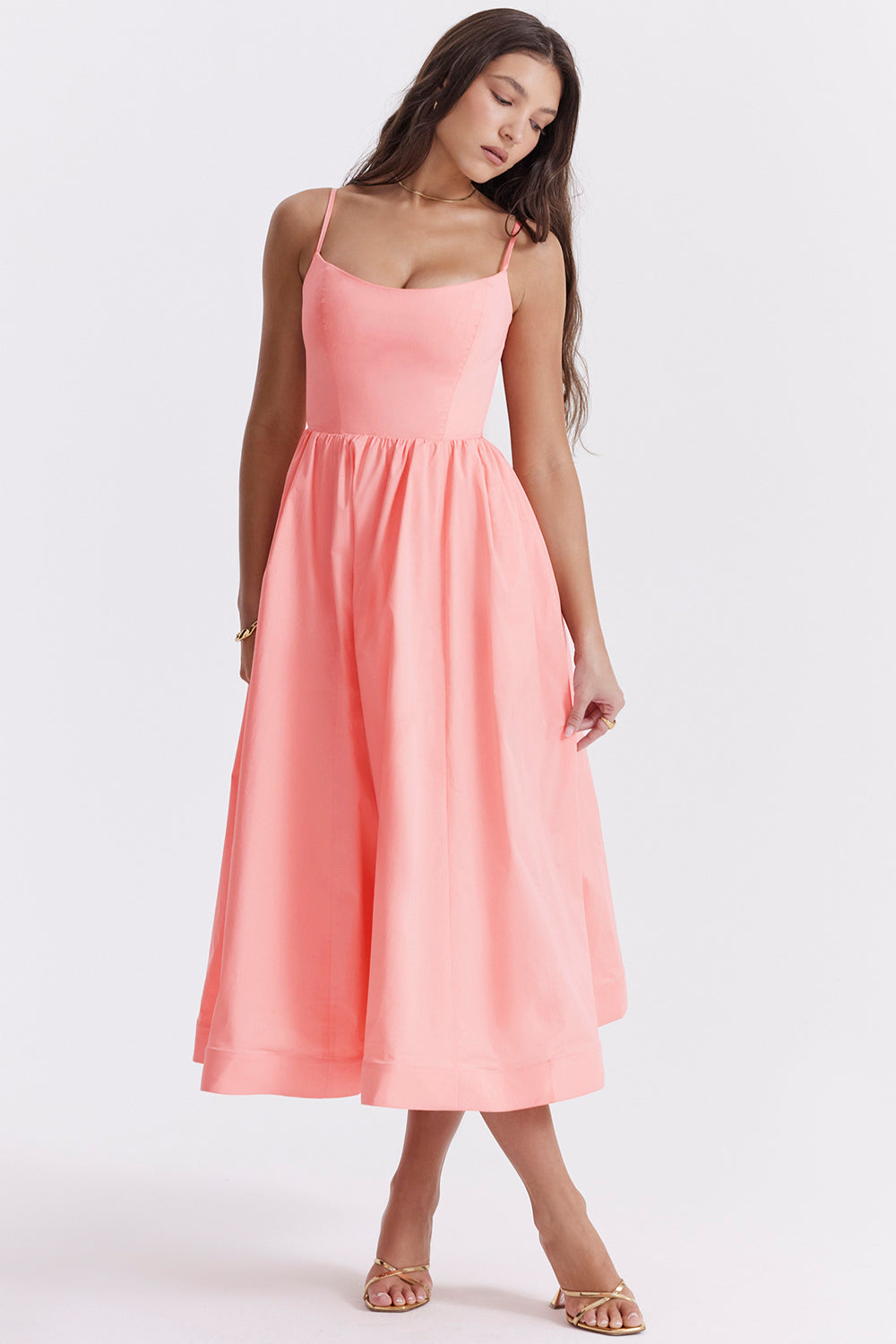 Bequemes, Fließendes Midikleid