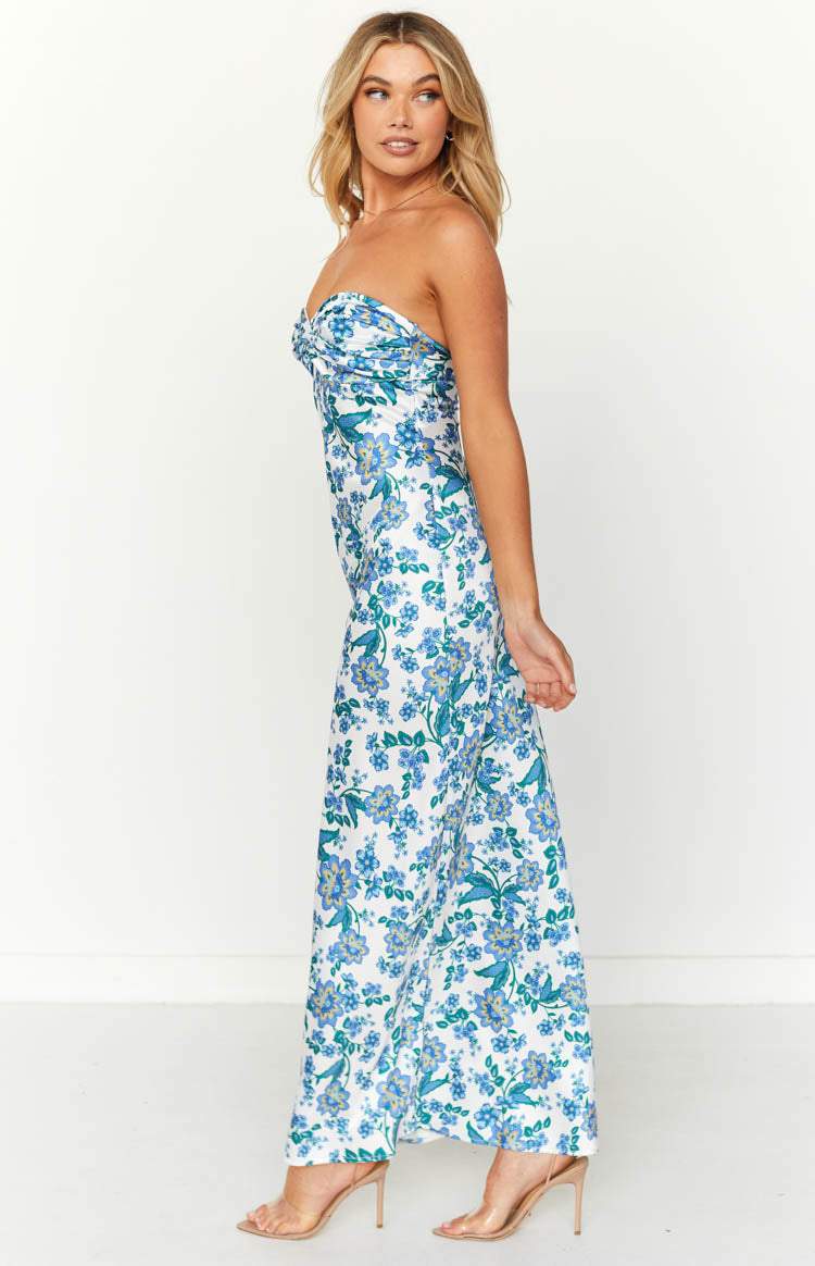 Bedrucktes Maxi-Tube-Kleid Mit Knotendetail