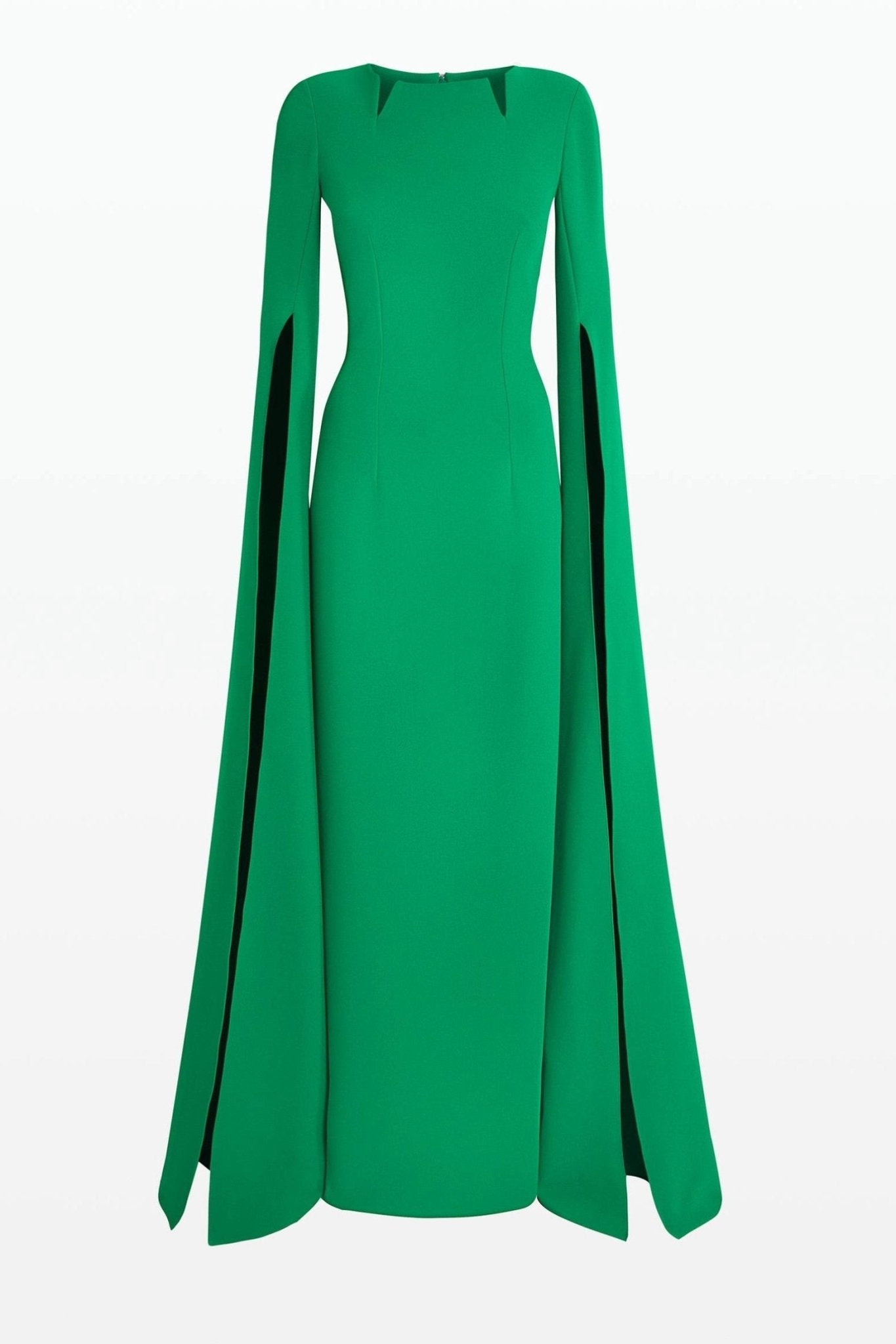 Maxikleid Mit Nadelstreifenkragen Und Langen Ärmeln