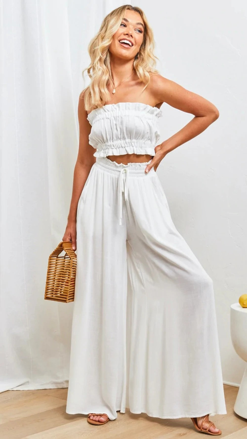 Sommerhose Aus Leinen Mit Schlag