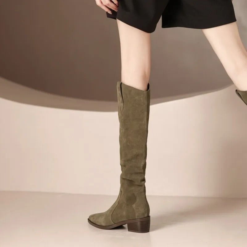 Lederstiefel İm Vintage-Stil