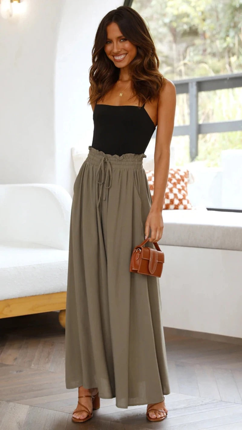 Sommerhose Aus Leinen Mit Schlag