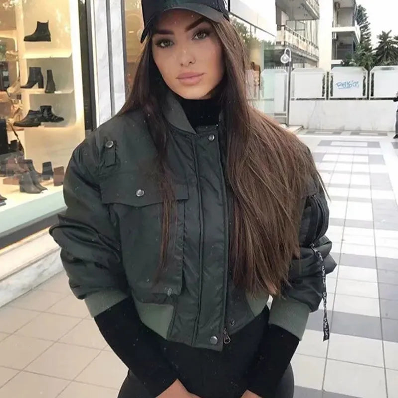 Stylische Damen Bomberjacke